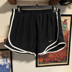 Nike black and white running shorts